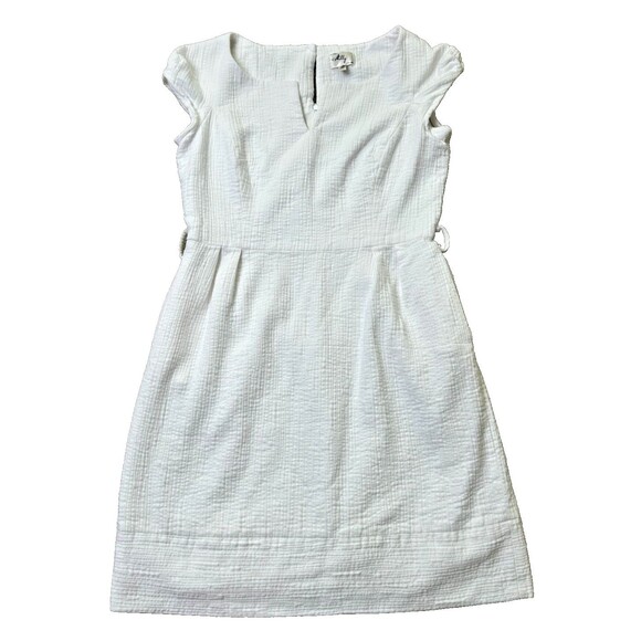 Milly Women's Dress White 12 Classic A-Line Y2K with Pockets Cotton - Picture 1 of 11